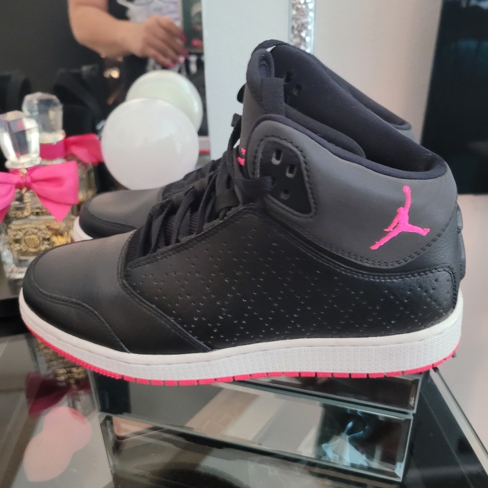 Black and Hot Pink Jordans